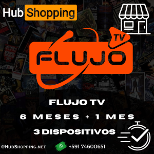 FLUJO TV | 6 MESES + 1 MES | 3 DISPOSITIVOS |